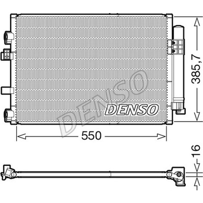 Kondenzátor, klimatizace DENSO DCN10044