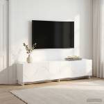 vidaXL ТВ стойка 180 x 34, 5 x 40 cm Бяло Инженерна дървесина (8011585)