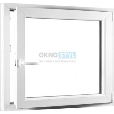 OKNOSTYL.cz jednokřídlé plastové okno otvíravo-sklopné pravé REHAU 9500 x 9000 mm Bílá