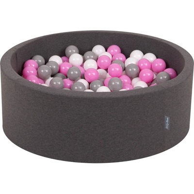 Divio suchý bazén 90x30 cm tmavě sivý + 300 míčků