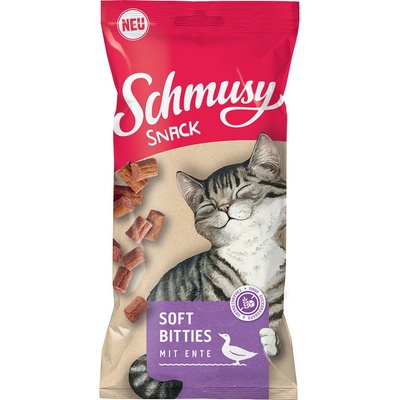 Schmusy Snack Soft Bitties kačacie 16 x 60 g