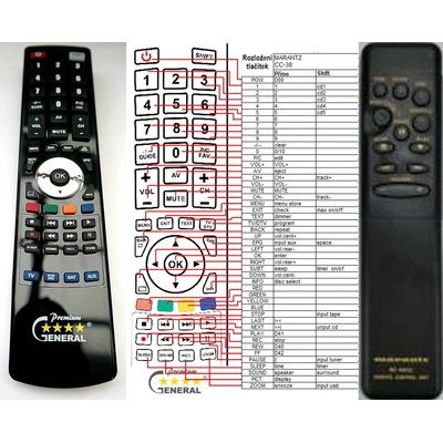 GENERAL MARANTZ CC-38 - съвместимо дистанционно управление на марката General (CC-38)