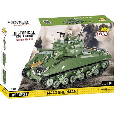 COBI 2570 World War II Americký střední tank Sherman M4A3 – Zboží Dáma