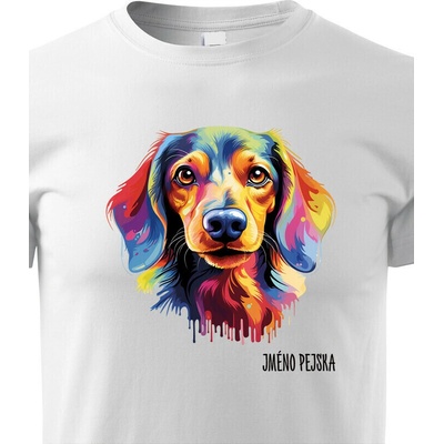 Dětské tričko Jezevčík Bílá Canvas tričko 2444