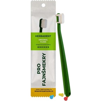 HERBADENT ORIGINAL FLOSS Zubná kefka s ultrajemnými vláknami tmavo zelená