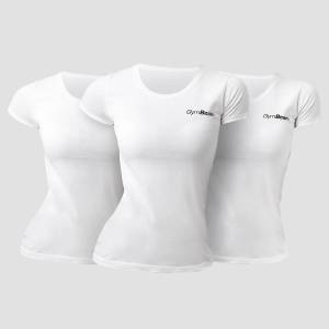 GymBeam Дамски тениски 3Pack White XXL - 3pack