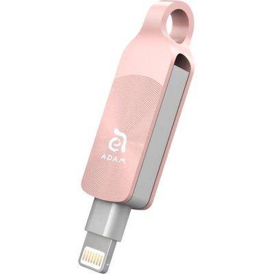 Външна памет за iPhone, iPad, iPod с Lightning (32GB) - Adam Elements iKlips Duo Plus Lightning 32GB (розово злато) (ADRAD32GKLDPR)