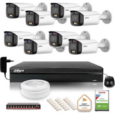 Dahua 8 kamier IPC HFW3549T1 AS PV 0280B S5 DVR