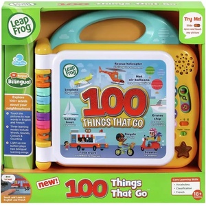 VTech Интерактивна образователна книжка Vtech - 100 неща, които се движат (на английски език) (V614843) - ozone