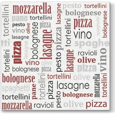 PAW servítky L Italian Food Bordeaux 40x40cm