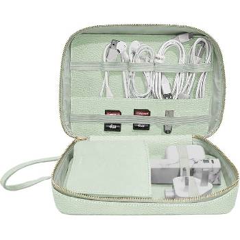 Stackers Калъф за зарядни и слушалки Stackers Pebble зелена салвия (74530)