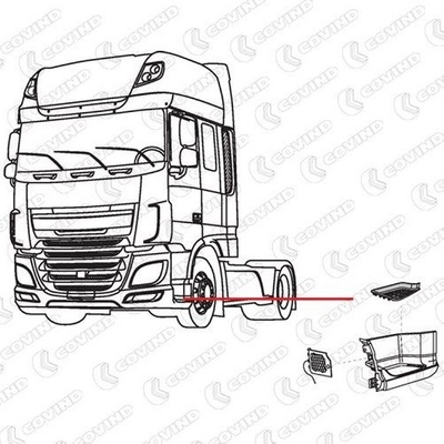 Stupačka DAF XF106 - levá dolní MTX ED06190202