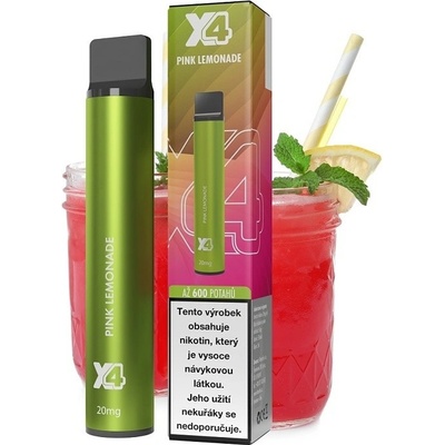 X4 Bar Pink Lemonade 20 mg 600 poťahov 1 ks