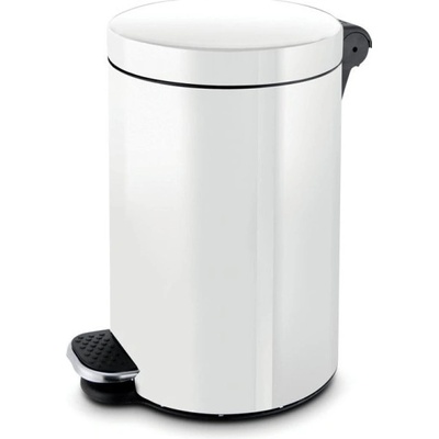 Alda Interiérový nášľapný odpadkový kôš, 5 l, lakovaný biely