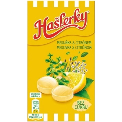 Hašlerky Medovka s citrónom, cukríky s príchuťou bylín, mentolu a citróna 35 g