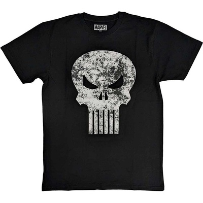 Marvel tričko Punisher Distressed Logo čierne
