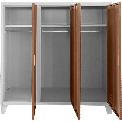 Carmen Метален шкаф Carmen CR-1605-3 JZ - сив / светлокафяв (3580179_7)