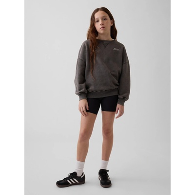 GAP Detské žebrované biker shorts Čierna