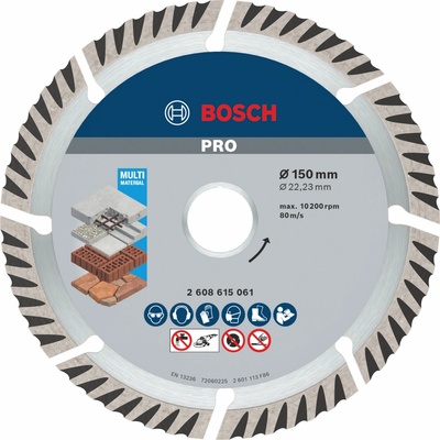 Diamantový segmentový řezný kotouč Bosch Standard for universal 150x22,23 mm
