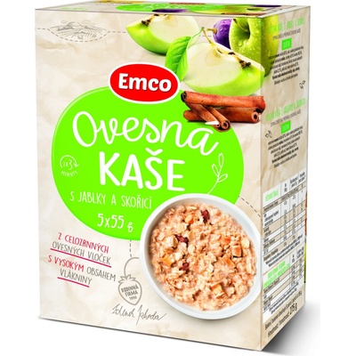 Emco Ovsená kaša s jablkami a škoricou 5 x 55 g