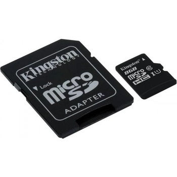Kingston microSDHC 8GB UHS-I Industrial Temp + adapter SDCIT/8GB