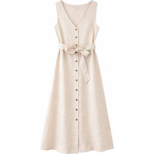 Mazine Дамска рокля Mazine Women's Sleeveless Linen Maxi Dress - Moon - размер XS (134-1905-0111)