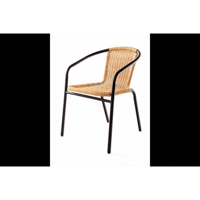 křesílko HAPPY GREEN ocelové stříbrné PE RATAN A08866