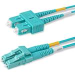 Conneu LC-SC дуплексна пач корда, мултимод OM3, 3 мм. , аква, 60 метра (CNFJ-LCSCOM3DAQ3mm-60)