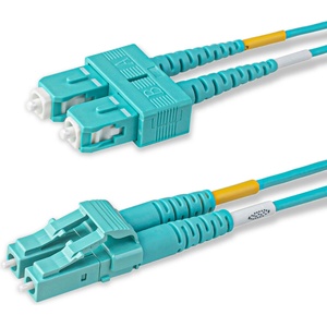 Conneu LC-SC дуплексна пач корда, мултимод OM3, 3 мм. , аква, 60 метра (CNFJ-LCSCOM3DAQ3mm-60)