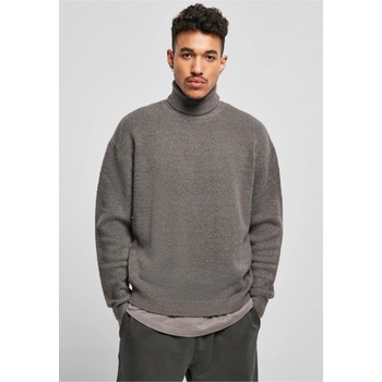 Urban Classics Oversized Roll Neck Sweater pánsky sveter sivý