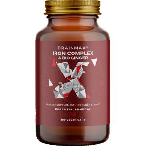 BrainMax Iron Complex, железен бисглицинат, 25 мг, 100 растителни капсули