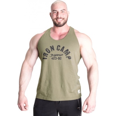 Gasp Throwback tank washed green tielko vyprané zelené