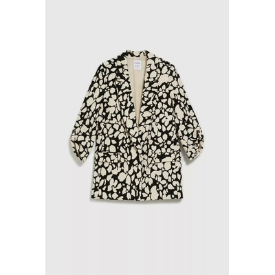 Moodo Women's blazer with pattern čierna šedá krémová