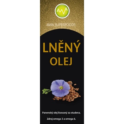 AWA superfoods lněný olej Raw 0,5 l