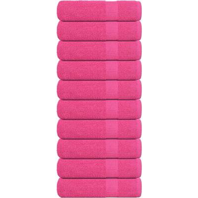 vidaXL Кърпи за баня FROGN 10 бр. Розови 100x150 см 360 г/м2 (137054)