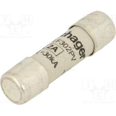 HAGER LF302PV Pojistka: tavná; 10x38mm; kulatý,průmyslová; 2A; 1kVDC; gPV