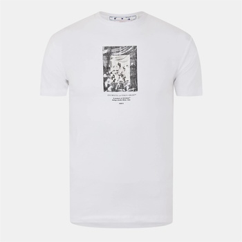 Image 1 of Off White Тениска Off White Men's Mirror Slm Short-Sleeve Graphic Print T-Shirt - White