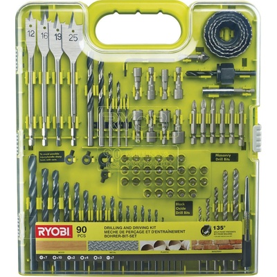 Ryobi RAKDD90 sada vrtákov a skrutkovacích bitov 90 ks