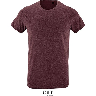 Sol's Regent Fit pánske tričko Slim Fit fialová heat. oxblood