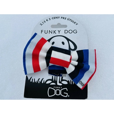 Funky dog Motýlik farebný pásik
