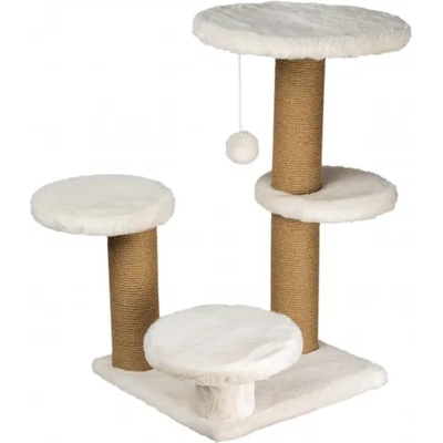 DUBEX Драскалка за котка, три стълба, четри площадки и топче 62 х 62 х 71 см, БЯЛО - dubex Турция 51514/tvr40-5