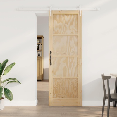 vidaXL Преплъзваща се врата ORKDAL 73, 5 x 211 см Естествено и бяло (3445567)