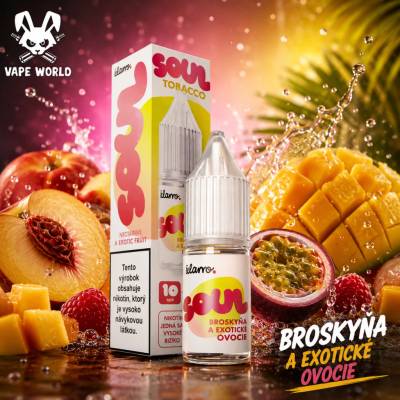 Klarro Soul Salts Broskyňa a Exotické Ovocie 10 ml 20 mg