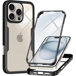 Techsuit Калъф за iPhone 16 Pro Max + Протектор - ColorVerse 360 Series - Черен