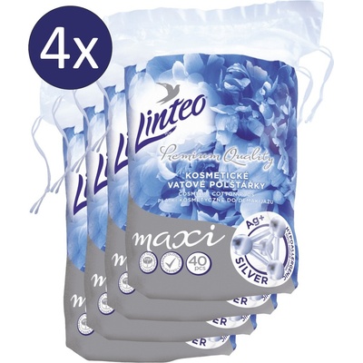 Linteo Premium maxi odličovací tampony s ionty stříbra oválné 40 ks x 4
