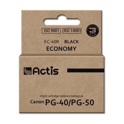 Compatible Мастило Actis KC-40R (заместител за Canon PG-40/PG-50, стандартно, 25 ml, черно) (KC-40R)
