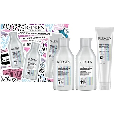 Redken Acidic Bonding Concentrat Комплект - Шампоан, Балсам и Крем, 2 х 300 + 150 ml