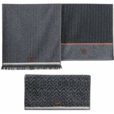 Foutastic Denim ručník šedá 3 ks střední ručník 50 x 90 cm