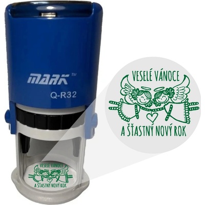Mark Samonamáčecí razítko Veselé Vánoce 020 růžová 32mm