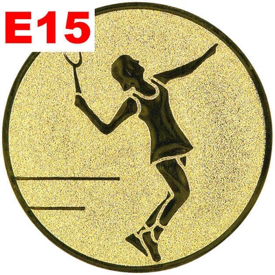 Emblém E15 TENISTKA umístění na sportovní pohár nebo medaili 25 mm